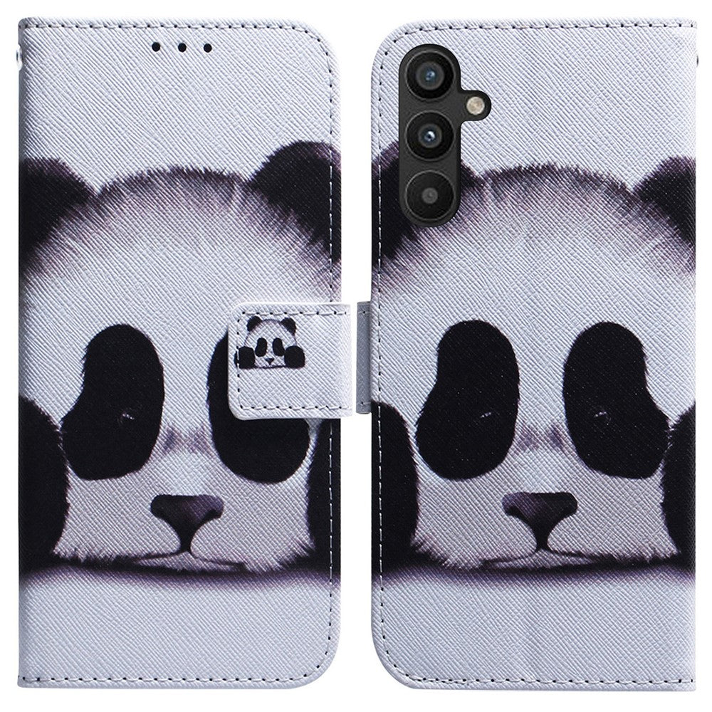 For Samsung Galaxy A34 5G Pattern Printing Phone Case Wallet Stand PU Leather Flip Cover
