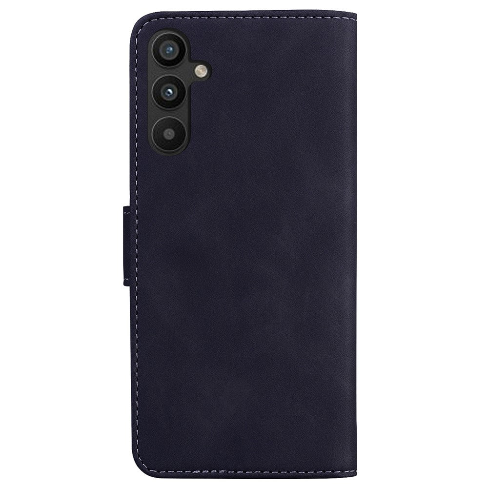 For Samsung Galaxy A54 5G Fingerprint-Proof Solid Color PU Leather Wallet Case Shockproof Phone Stand Cover