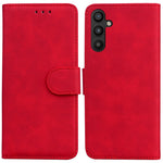 For Samsung Galaxy A54 5G Fingerprint-Proof Solid Color PU Leather Wallet Case Shockproof Phone Stand Cover