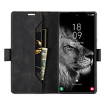 AUTSPACE A01-serien til Samsung Galaxy S23 Ultra RFID-blokerende telefoncover Flip Læder Stand Pung Fuld Beskyttelse Retro Tekstur Mat Telefoncover