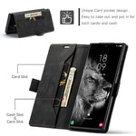 AUTSPACE A01-serien til Samsung Galaxy S23 Ultra RFID-blokerende telefoncover Flip Læder Stand Pung Fuld Beskyttelse Retro Tekstur Mat Telefoncover