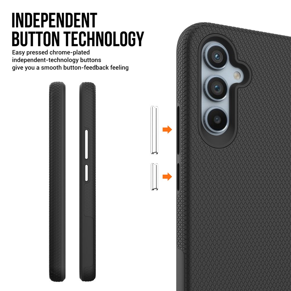 TPU+PC-skal för Samsung Galaxy A54 5G, triangelformat militärt fallsäkert bakstycke