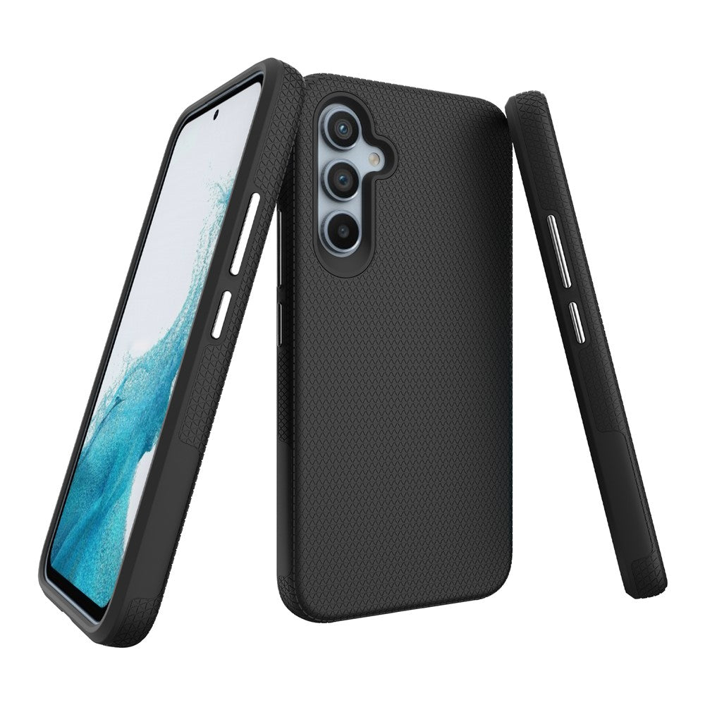 TPU+PC-skal för Samsung Galaxy A54 5G, triangelformat militärt fallsäkert bakstycke