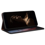 Magnetiskt självabsorberande mobilskal för Xiaomi Poco F5 Pro 5G / Redmi K60 Pro 5G / K60 5G vaxaktig galen häststruktur stativplånbok skyddande PU-läder folio flip-fodral