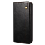 Magnetiskt självabsorberande mobilskal för Xiaomi Poco F5 Pro 5G / Redmi K60 Pro 5G / K60 5G vaxaktig galen häststruktur stativplånbok skyddande PU-läder folio flip-fodral