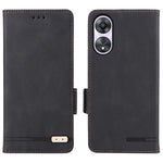 Shockproof Phone Cover for Oppo A58 5G, Hardware Decor Dual Magnetic Clasp Wallet Hands-free Stand PU Leather Phone Case