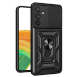 For Samsung Galaxy A34 5G Shockproof TPU+PC Case Ring Kickstand Slide Camera Protector Anti-Scratch Back Cover