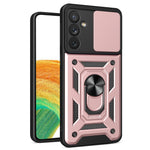 For Samsung Galaxy A34 5G Shockproof TPU+PC Case Ring Kickstand Slide Camera Protector Anti-Scratch Back Cover