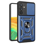 For Samsung Galaxy A34 5G Shockproof TPU+PC Case Ring Kickstand Slide Camera Protector Anti-Scratch Back Cover