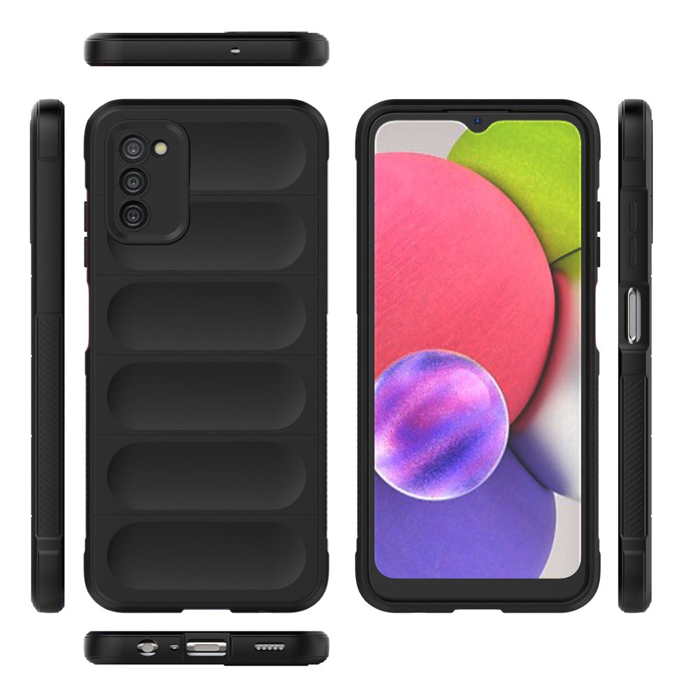For Samsung Galaxy A03s (164.2mm) Flexible TPU Phone Case Rugged Back Scratch-Resistant Cover