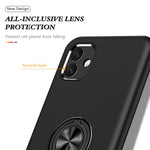 For Samsung Galaxy A04 4G (164.4 x 76.3 x 9.1 mm) Rotary Ring Kickstand Phone Case Hard PC+Soft TPU Anti-drop Cover