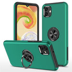 For Samsung Galaxy A04 4G (164.4 x 76.3 x 9.1 mm) Rotary Ring Kickstand Phone Case Hard PC+Soft TPU Anti-drop Cover