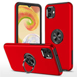 For Samsung Galaxy A04 4G (164.4 x 76.3 x 9.1 mm) Rotary Ring Kickstand Phone Case Hard PC+Soft TPU Anti-drop Cover