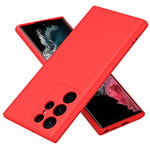For Samsung Galaxy S23 Ultra Rubberized Soft TPU Cover Fiber Lining Cushion Protection 2.2mm Thickness Phone Case