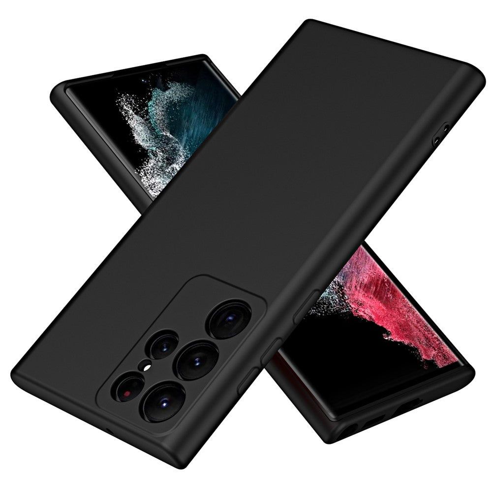 For Samsung Galaxy S23 Ultra Rubberized Soft TPU Cover Fiber Lining Cushion Protection 2.2mm Thickness Phone Case