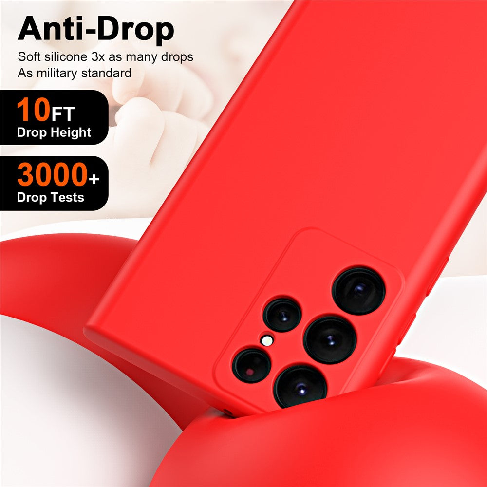 For Samsung Galaxy S23 Ultra Rubberized Soft TPU Cover Fiber Lining Cushion Protection 2.2mm Thickness Phone Case