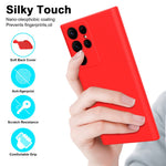 For Samsung Galaxy S23 Ultra Rubberized Soft TPU Cover Fiber Lining Cushion Protection 2.2mm Thickness Phone Case