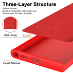 For Samsung Galaxy S23 Ultra Rubberized Soft TPU Cover Fiber Lining Cushion Protection 2.2mm Thickness Phone Case