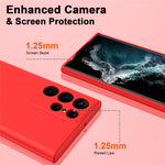For Samsung Galaxy S23 Ultra Rubberized Soft TPU Cover Fiber Lining Cushion Protection 2.2mm Thickness Phone Case