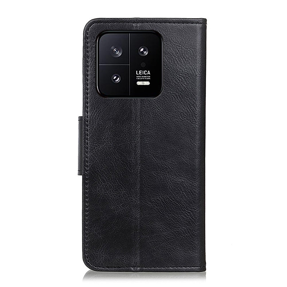 For Xiaomi 13 Pro 5G Crazy Horse Texture Phone Wallet Case Viewing Stand Drop-proof PU Leather Phone Cover