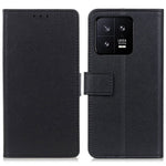 Stand Wallet Phone Case for Xiaomi 13 5G, Magnetic Clasp Textured PU Leather + TPU Full Protection Cover