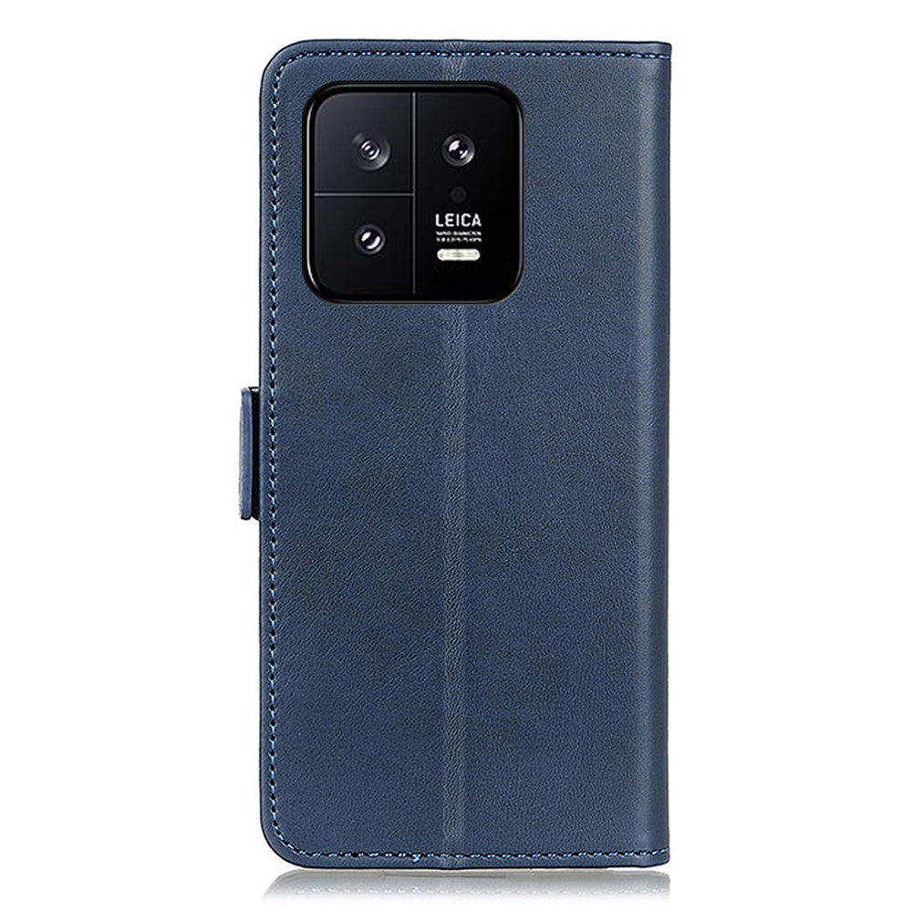 For Xiaomi 13 Pro 5G Cowhide Texture Phone Cover PU Leather Wallet Stand Side Magnetic Clasp Case
