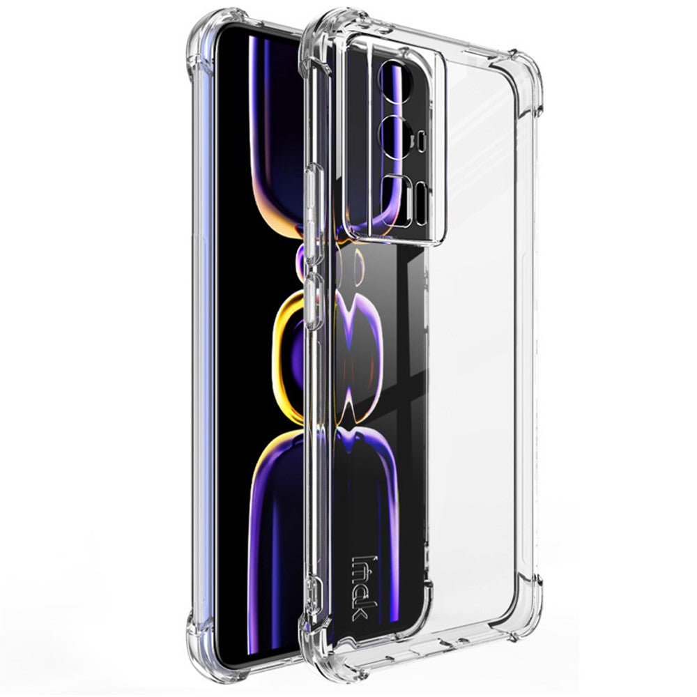 IMAK För Xiaomi Poco F5 Pro 5G / Redmi K60 Pro 5G / K60 5G Stötsäkert mobilskal Fyra Hörn Airbag Mjukt TPU Reptåligt Skal
