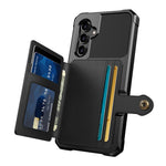 ZM03 För Samsung Galaxy A54 5G Skal med Magnetisk Metallplåt PU-läderbelagd TPU Korthållare mobilskal
