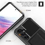 Til Samsung Galaxy A54 5G ZM02 PU-læderbelagt TPU Stødsikkert Telefoncover med Hjørnebeskyttelse og Kortholder