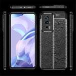 Xiaomi Poco F5 Pro 5G / Redmi K60 Pro 5G / K60 5G Litchitextur Fallskydd TPU-fodral mobilskal Reptåligt mobilskal