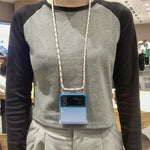 Til Samsung Galaxy Z Flip3 5G Cover Gradient Color TPU Telefoncover med Lanyard