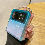 Til Samsung Galaxy Z Flip3 5G Cover Gradient Color TPU Telefoncover med Lanyard