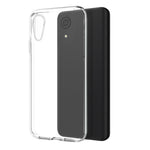 NORTHJO For Samsung Galaxy A03 Core 2-in-1 Design Anti-yellowing Soft TPU Clear Phone Case + Anti-explosion Tempered Glass Screen Protector