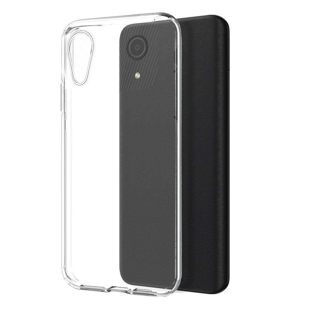 NORTHJO For Samsung Galaxy A03 Core 2-in-1 Design Anti-yellowing Soft TPU Clear Phone Case + Anti-explosion Tempered Glass Screen Protector