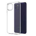 NORTHJO til Samsung Galaxy A03 (166,5 mm) Telefoncover 2-i-1 Blødt TPU Stødsikkert Beskyttelsescover + Klar Hærdet Glas Skærmbeskytter