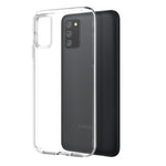 NORTHJO For Samsung Galaxy A03s (166.5mm) 2-in-1 Design Phone Case Shockproof Soft Clear TPU Cover+ Tempered Glass Screen Protector