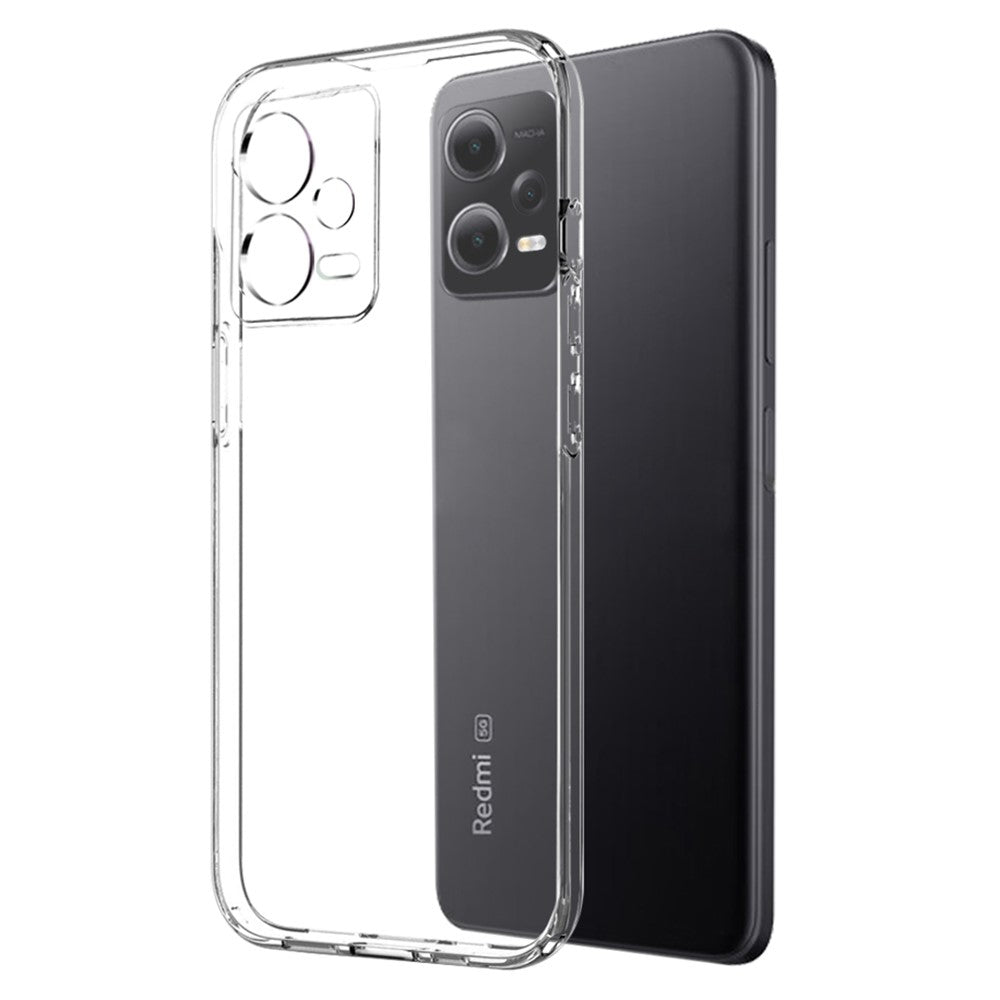 NORTHJO För Xiaomi Redmi Note 12 Pro 5G 2-i-1-design Stötsäkert TPU-mobilskal + Skärmskydd i Härdat Glas