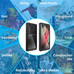 REDPEPPER DOT IP68-vandtæt mobilcover til Samsung Galaxy S23 Ultra, ridsefast, transparent mobilcover med bagside [understøtter fingeraftryksoplåsning]