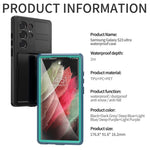 REDPEPPER DOT IP68-vandtæt mobilcover til Samsung Galaxy S23 Ultra, ridsefast, transparent mobilcover med bagside [understøtter fingeraftryksoplåsning]