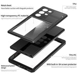 REDPEPPER DOT IP68-vandtæt mobilcover til Samsung Galaxy S23 Ultra, ridsefast, transparent mobilcover med bagside [understøtter fingeraftryksoplåsning]