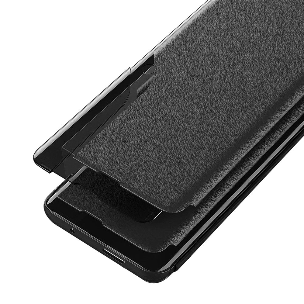 Til Samsung Galaxy A54 5G Telefoncover Klart View Window Anti-ridse Flip Læder Telefoncover med Stand
