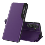 Til Samsung Galaxy A54 5G Telefoncover Klart View Window Anti-ridse Flip Læder Telefoncover med Stand