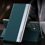 Til Samsung Galaxy A54 5G Elektroplettering PU-lædertelefoncover Stativ Ridsefast Smartphone-etui