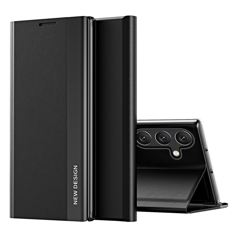 Til Samsung Galaxy A54 5G Elektroplettering PU-lædertelefoncover Stativ Ridsefast Smartphone-etui