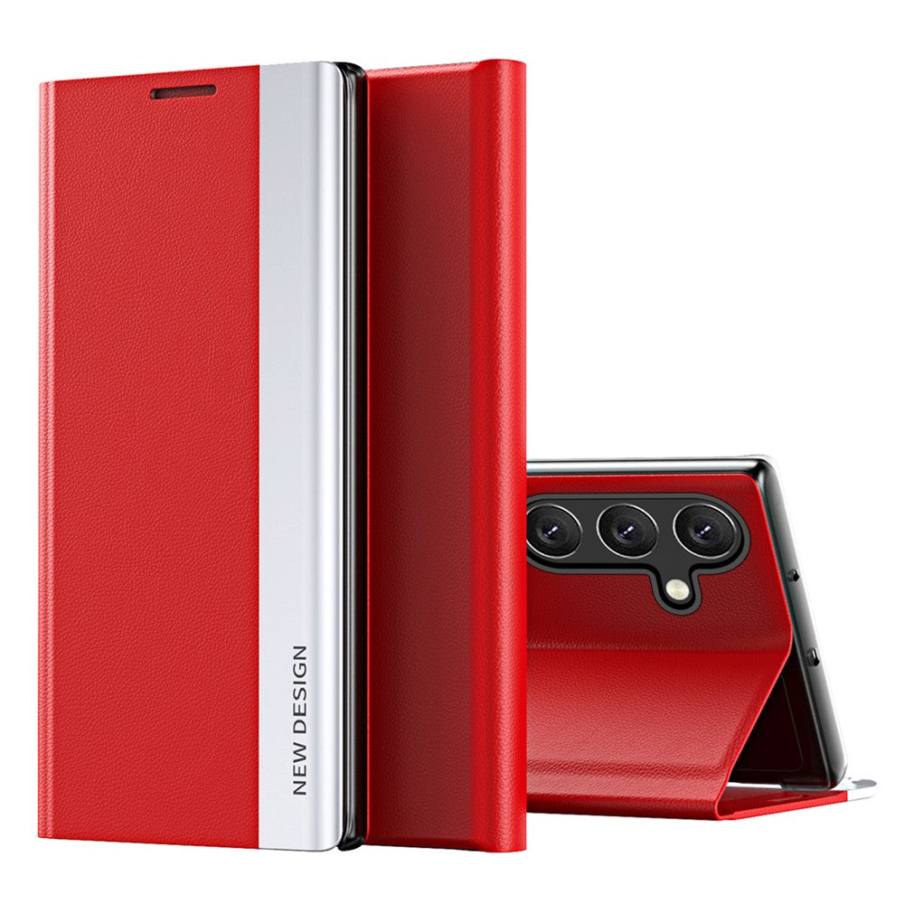 Til Samsung Galaxy A54 5G Elektroplettering PU-lædertelefoncover Stativ Ridsefast Smartphone-etui