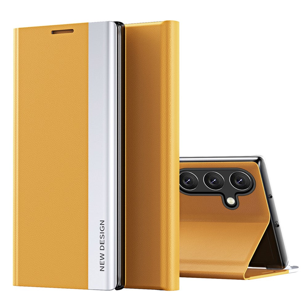 Til Samsung Galaxy A54 5G Elektroplettering PU-lædertelefoncover Stativ Ridsefast Smartphone-etui