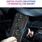 Samsung Galaxy A14 5G / 4G militærklassificeret stødsikkert mobilcover med ringstøttedesign, PC + TPU-faldsikkert etui