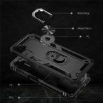 Samsung Galaxy A14 5G / 4G militærklassificeret stødsikkert mobilcover med ringstøttedesign, PC + TPU-faldsikkert etui