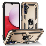 Samsung Galaxy A14 5G / 4G militærklassificeret stødsikkert mobilcover med ringstøttedesign, PC + TPU-faldsikkert etui