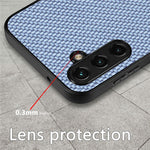 For Samsung Galaxy A54 5G Carbon Fiber Texture PU Leather Coated TPU Protective Case Anti-scratch Cell Phone Cover